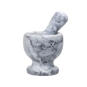 Mojar cu pistil Zilan, marmura, diametru 10cm, inaltime 10.5cm, 14x11x11 cm, ZTS8045 - Img 1
