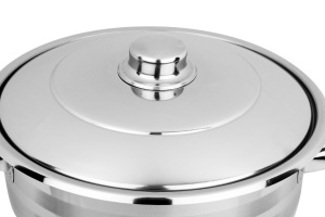 Oala inox Zilan cu capac, diametru 22 cm, inaltime 26 cm, capacitate 4 l, fund in trei straturi, compatibila masina de spalat vase, ZLN7246 - Img 2