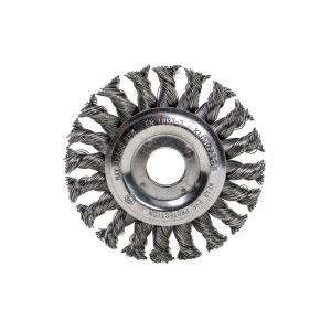 Perie sarma Klingspor, 115x14x22.23 mm, otel, compatibila cu polizor unghiular, EXT358311
