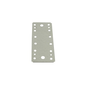 Placa perforata otel Zilan, 180x65x2.5 mm, argintie, 4529 - Img 2