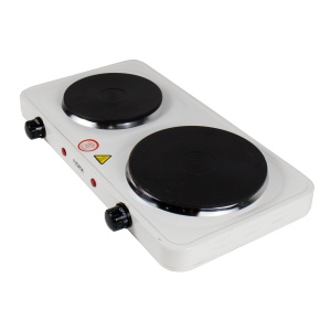 Plita electrica Zilan cu 2 arzatoare, alimentare la retea, 2500W, 46x24x5 cm, alb, ZLN2843 - Img 2
