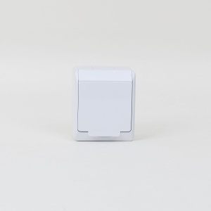 Priza simpla Zilan alba cu capac, alimentare 16A/250V, IP44, 65x76x50 mm, ELPL-0324-02 - Img 3