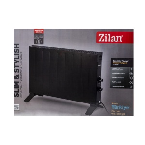 Radiator electric Zilan 2500W, silentios, montare pe perete sau suport, termostat reglabil, 71x8x45 cm, ZLN6241 - Img 3