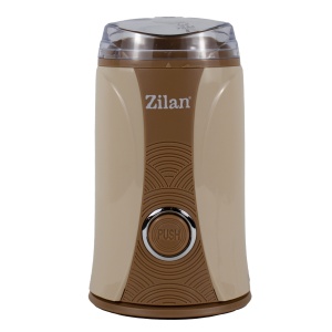 Rasnita universala electrica Zilan, putere 150W, capacitate 50g, carcasa plastic, lama otel inoxidabil, bej/maro, 15x10x10 cm, ZLN7986 - Img 1