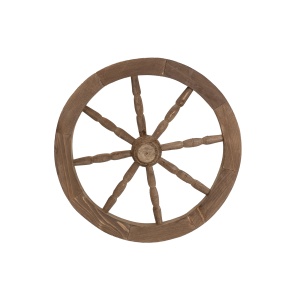 Roata decorativa din lemn Zilan, diametru 47 cm, 64x2x65 cm, 2.1kg, EXT10229 - Img 1
