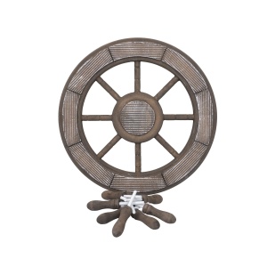 Roata decorativa Zilan, MDF, diametru 44cm, maro, demontabila, 45x45x4 cm, 2kg, ZTS8038 - Img 2