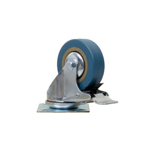 Roata mobila Zilan, rola cauciuc pivotanta cu frana, diametru 2.5 inchi, lungime suport 6.5cm, latime suport 6.5cm, ZTS8121 - Img 2