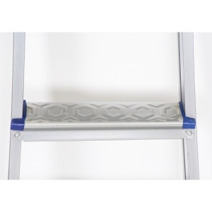 Scara metal Zilan, 4 trepte, pliabila, platforma, anti-alunecare, argintiu, 1.52m, 150 Kg, 6 Kg, ZLN1169 - Img 4