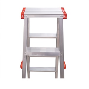 Scara pliabila Zilan, aluminiu, 2x5 trepte, inaltime 141.5cm, latime 99cm, greutate maxima 150kg, ZTS8189 - Img 2