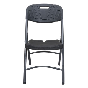 Scaun pliant Zilan pentru terasa, plastic, negru, 46x38x86 cm, greutate maxima 150kg, ZTS8192B - Img 2