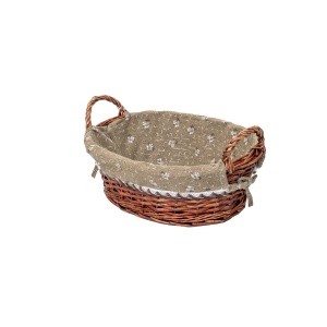 Set 3 cosuri de rachita Zilan, ovale, cu manere, 36x29x18 cm + 32x23x16 cm + 26x17x13 cm, maro inchis, ZTS8429 - Img 4