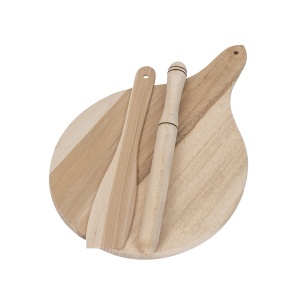 Set 3 piese lemn Zilan, tocator 39x27 cm, paleta 30x5.5 cm, facalet 31 cm, fag, EXT6088