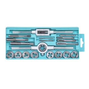 Set filiera si tarozi Zilan, 20 piese, M3 x 0.5 - M12 x 1.75, port filiera 1/8"-1/2", port tarod 3-12 mm, dimensiuni 25x11x2 cm, greutate 1.5 kg, ZTS5406 - Img 2
