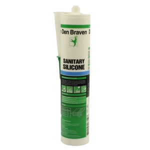 Silicon sanitar Den Braven, transparent, 280ml, rezistent, pentru bucatarii si bai, D12002212