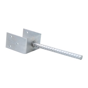 Suport stalp Zilan 100x290x60x4mm, pentru beton, fara cap, 1 bucata, cod 4927 - Img 3