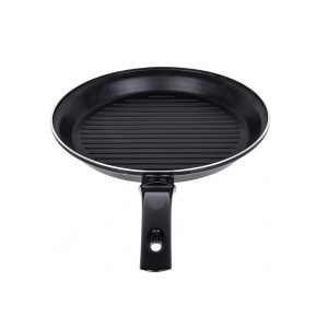 Tigaie grill Zilan, aluminiu, non-stick, diametru 28 cm, neagra, ZLN2126 - Img 2