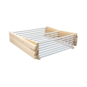 Uscator de rufe Zilan, din lemn, pliabil, dimensiuni 178x54cm, 15 bare, Compact - Img 3