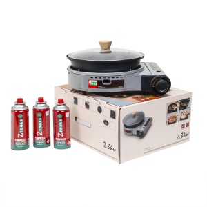 Aragaz camping Zilan, arzator unic, alimentare la butelie, 2.3kw, aprindere electrica, dimensiuni 40x32x9.5 cm, ZTS5613_1 - Img 2