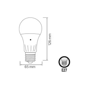 Bec led Horoz, 10W, senzor, 4200K, 1032lm, E27, 6.5x6.5x13 cm, cod EXT001-068-0010 - Img 2