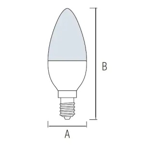 Bec led lumanare Zilan, 8W, E14, 800lm, 6400K, alb, 4x4x11 cm, cod EXT001-003-0008 - Img 2