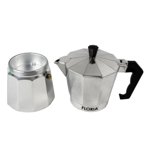 Cafetiera espresso Floria, 6 cesti, 300 ml, aluminiu argintiu, 26x12x12 cm, ZLN2492 - Img 3
