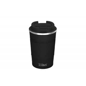 Cana de cafea termos Zilan, inox, capacitate 510ml, pereti dubli, negru, 17.5cm, ZLN9922