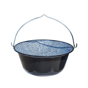 Ceaun smaltuit Zilan, 25L, otel emailat, antiaderent, usor de curatat, pentru gaz + electrica + flacara deschisa, 7225
