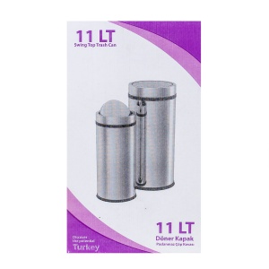 Cos menajer Zilan cu capac rotativ, inox, 11 l, 39x20x20 cm, ZLN4582 - Img 2