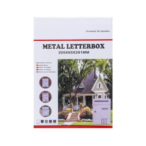 Cutie postala metalica Zilan, 20.5x6.5x29.1 cm, montare perete, utilizare comercial, laterala, maro, ZTS5734_M - Img 4