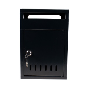 Cutie postala metalica Zilan 33.5x23x33.5 cm, montare perete, utilizare comerciala, deschidere frontala, gri inchis, 1 kg, cod 1233