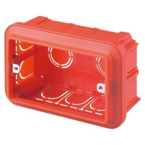 Doza Gewiss, ingropata, 3 module, plastic, rosu, 119x80x50 mm, IP20, EXT10611