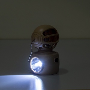 Felinar robotel Zilan, 4 moduri intensitate lumina, USB, 20x12x15 cm, crem, ZTS8215 - Img 5