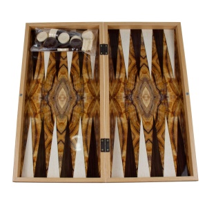 Joc de table Z-tools, lemn lacuit, 50x50 cm, pliabil, cu 2 zaruri si 30 piese, 987-1 - Img 2