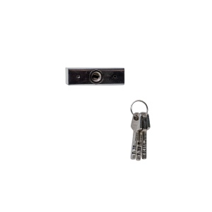 Lacat patrat Zilan, 60mm, cromat, 7x12x3 cm, 1kg, cu 3 chei, ZLN1793 - Img 2