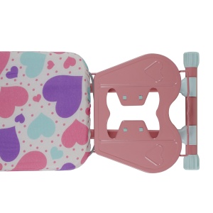 Masa de calcat Zilan cu cadru metalic, priza, suport fier, 160x36x107 cm, alb/albastru, ZLN1365 - Img 3