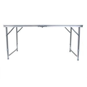 Masa pliabila Zilan pentru camping, 120x60cm, inaltime reglabila 54/61/69cm, maner pentru transport, suport umbrela, ZTS5697 - Img 4