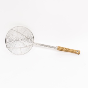 Paleta tip strecuratoare Zilan din inox cu maner de lemn, diametru sita 16cm, lungime 41cm, ZTS9253 - Img 2