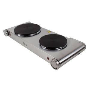 Plita electrica Zilan cu 2 arzatoare, alimentare la retea, 2250W, inox, 57x30x10 cm, ZLN0542 - Img 2