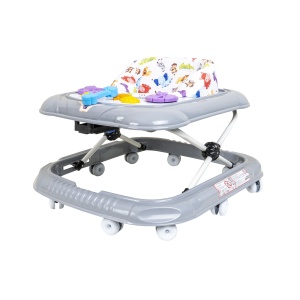 Premergator Zilan cu scaun reglabil, 6 luni+, 10 roti pivotante, husa detasabila, gri, ZLN1077_7 - Img 3