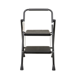 Scara metalica Zilan cu 2 trepte, pliabila, negru, 82x46x50 cm, greutate maxima 150kg, ZTS8086 - Img 2