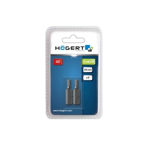 Set 2 bucati bit-uri pentru surubelnita HOGERT HEX H6, 25mm, otel S2, rezistent la deformare, profil hexagonal 1/4", HT1S346 - Img 2