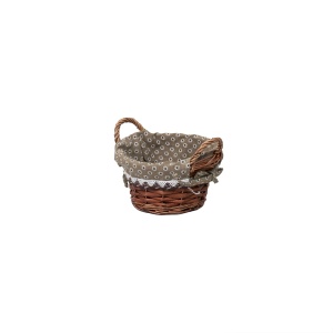 Set 3 cosuri de rachita Zilan, rotunde, maro inchis, diametru 31cm, 25.5cm, 18cm, inaltime 18cm, 14.5cm, 14cm, ZTS8427 - Img 6