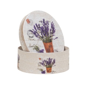 Set 3 cutii rotunde Zilan, pentru decoratiuni, cadouri, bijuterii, dimensiuni: 20x20x8.5 cm + 17.5x17.5x6.5 cm + 14x14x5.5 cm, CC136_1 - Img 2