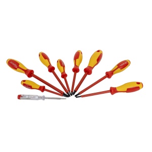 Set 9 surubelnite Zilan, profesionale izolate electric, 3 cu varf drept + 5 cu varf stea + 1 pentru tensiune, manere din materiale cu duritate inalta, ZTS5693 - Img 1