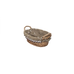Set cosuri de rachita Zilan, ovale, 36x29x18 cm + 32x23x16 cm + 26x17x13 cm, maro deschis, ZTS8430 - Img 6