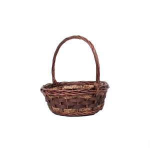 Set cosuri rattan Zilan, 4 cosuri rotunde, maro lucios, diametre: 22-40 cm, inaltime: 27-40 cm, ZTS8000 - Img 5