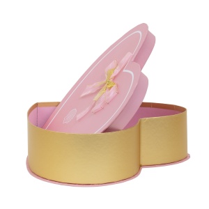 Set cutii in forma de inima Zilan, 3 cutii, 10cm, 30cm + 8cm, 27cm + 6cm, 23.5cm, CD4954_roz - Img 2
