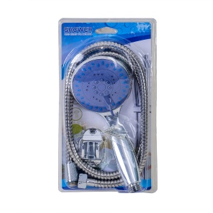 Set de dus Zilan, furtun 115 cm, suport para de dus, cromat, argintiu, CC9762 - Img 2