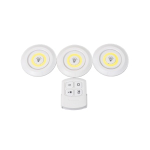 Set lampi LED autoadezive Zilan cu telecomanda, reglare intensitate, diametru 9cm, 25x21x5 cm, ZTS8221