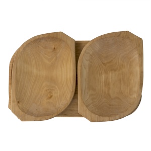 Set platouri din lemn Zilan, 3 bucati, dreptunghiular, 38x22x2.5 cm + 25x18x2.5 cm, pentru servire gratar, friptura, aperitive, branzeturi, cod 1451 - Img 3